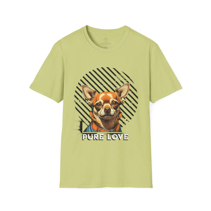 Dog Lover's Pure Love Unisex T-Shirt | Vibrant Orange Dog Design