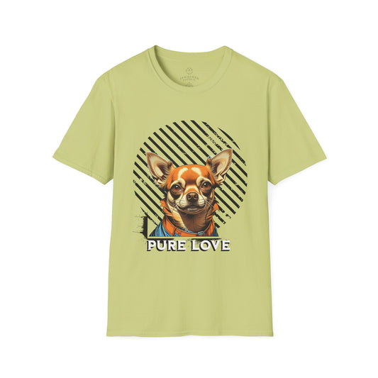 Dog Lover's Pure Love Unisex T-Shirt | Vibrant Orange Dog Design
