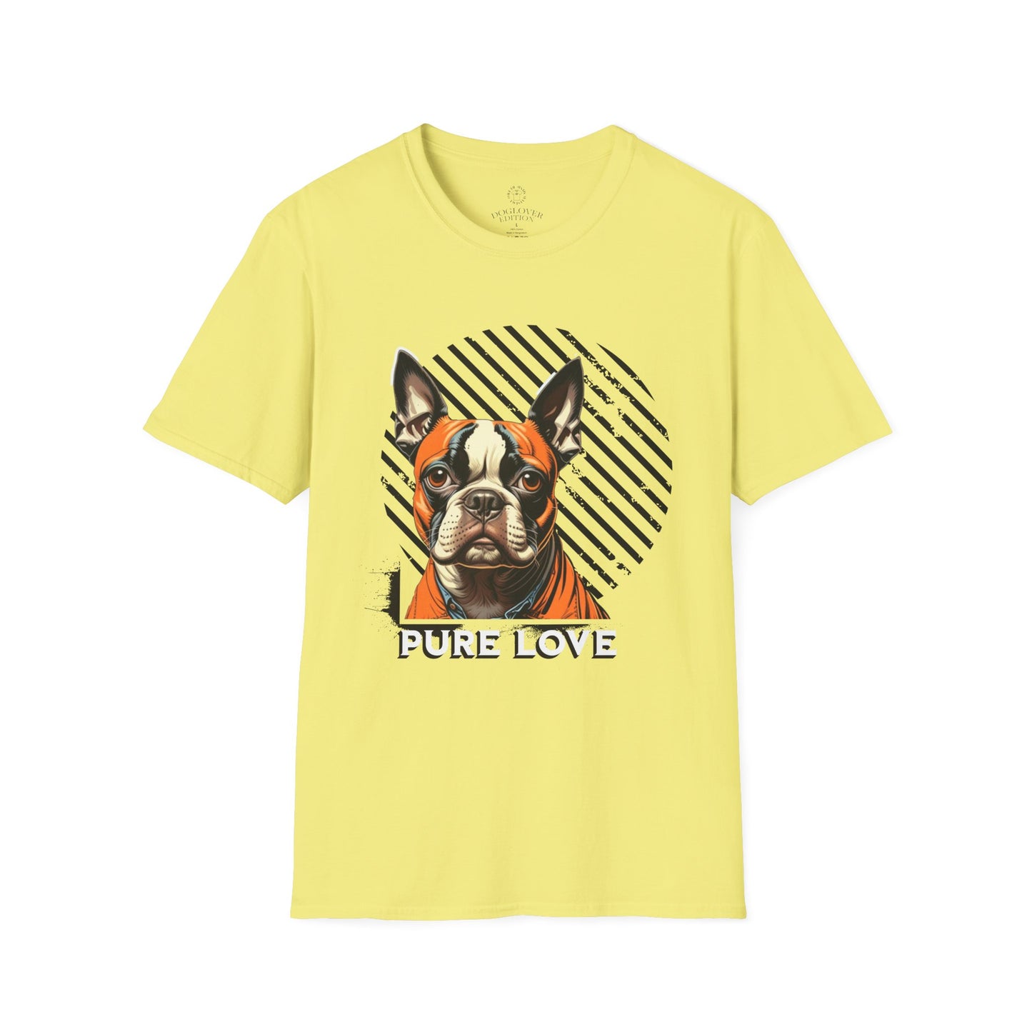 Pure Love French Bulldog T-Shirt | Unisex Softstyle Tee for Dog Lovers