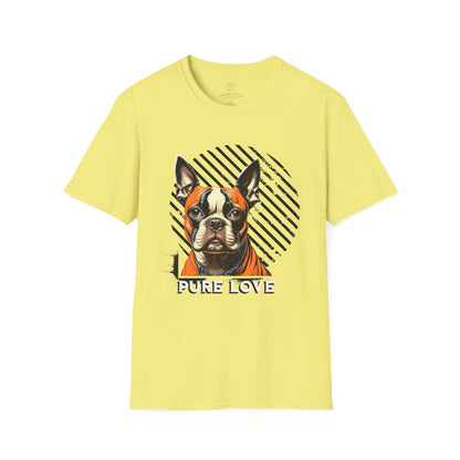 Pure Love French Bulldog T-Shirt | Unisex Softstyle Tee for Dog Lovers