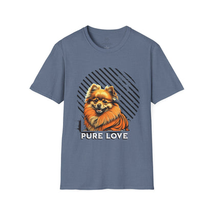 Pure Love Pomeranian T-Shirt - Unisex Softstyle Tee for Dog Lovers