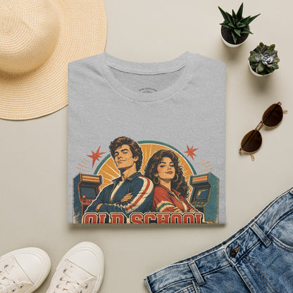 T-Shirt — Retro 'Old School' Arcade Couple Vintage Gamer Tee