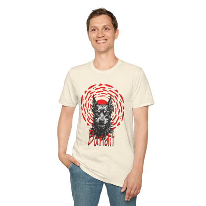 Doberman Graphic T-Shirt — Red Halo 'Bandit' Design