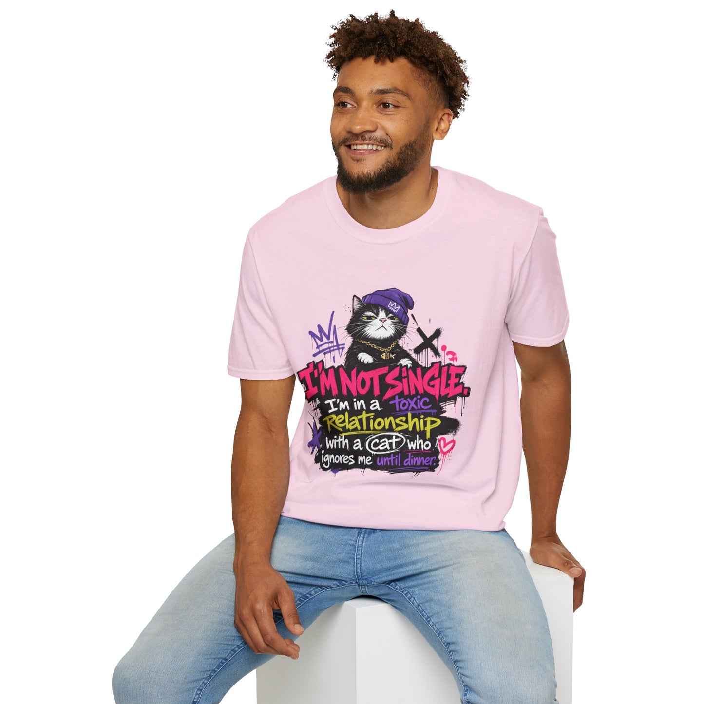T‑Shirt — “I’m Not Single: I’m in a Toxic Relationship with a Cat” Graphic Tee