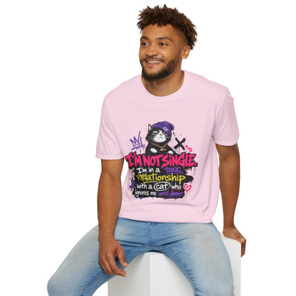 T‑Shirt — “I’m Not Single: I’m in a Toxic Relationship with a Cat” Graphic Tee