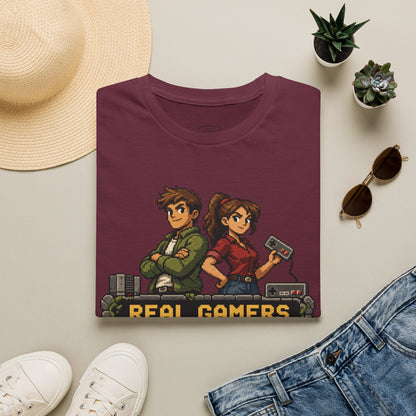T-Shirt — Retro Pixel 'Real Gamers Don't Need 4K' Graphic Tee