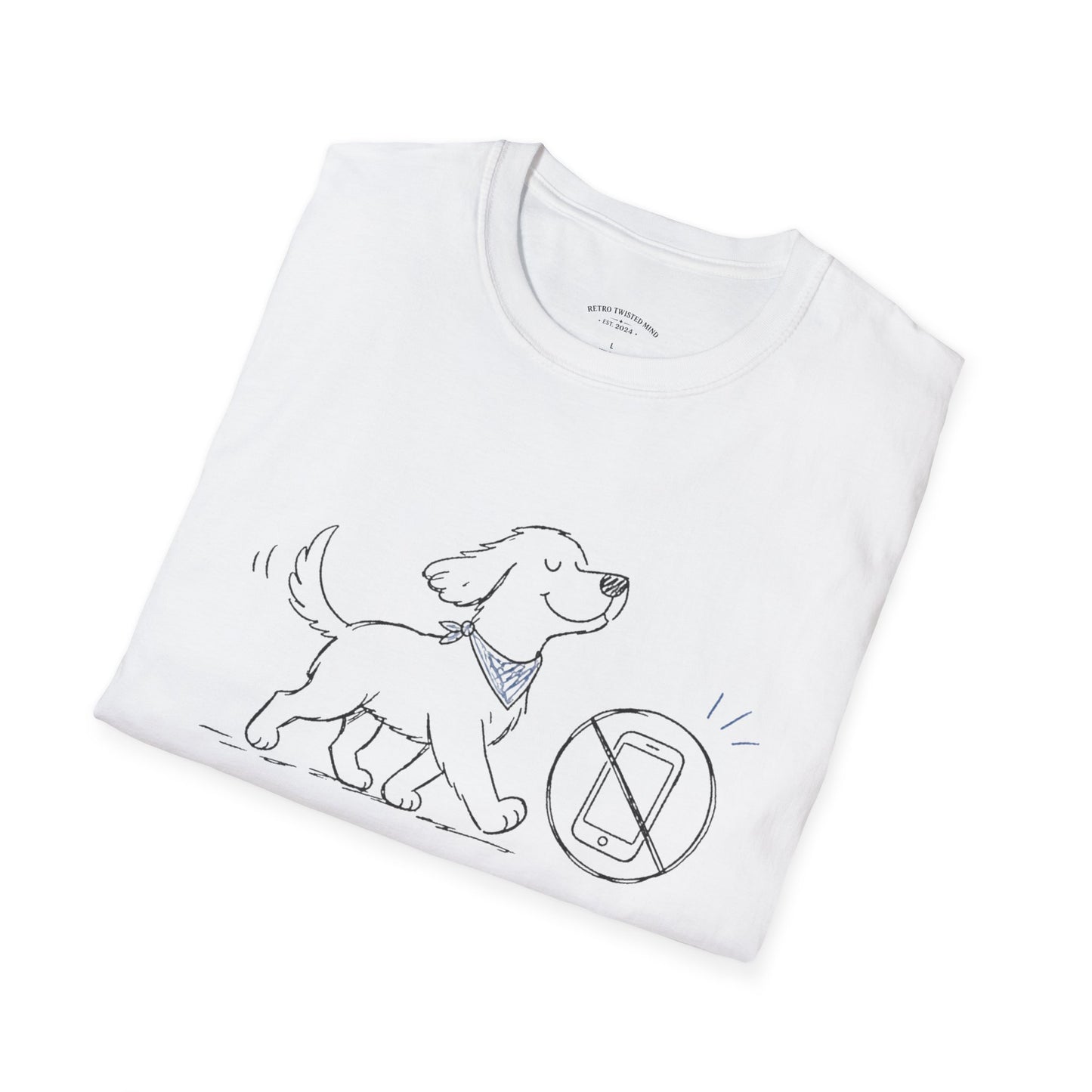 Less Scrolling, More Strolling Dog T-Shirt