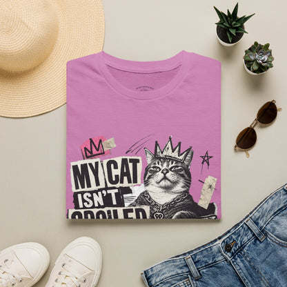 Cat T-Shirt — “My Cat Isn’t Spoiled, I’m Just Properly Trained” Graphic Tee