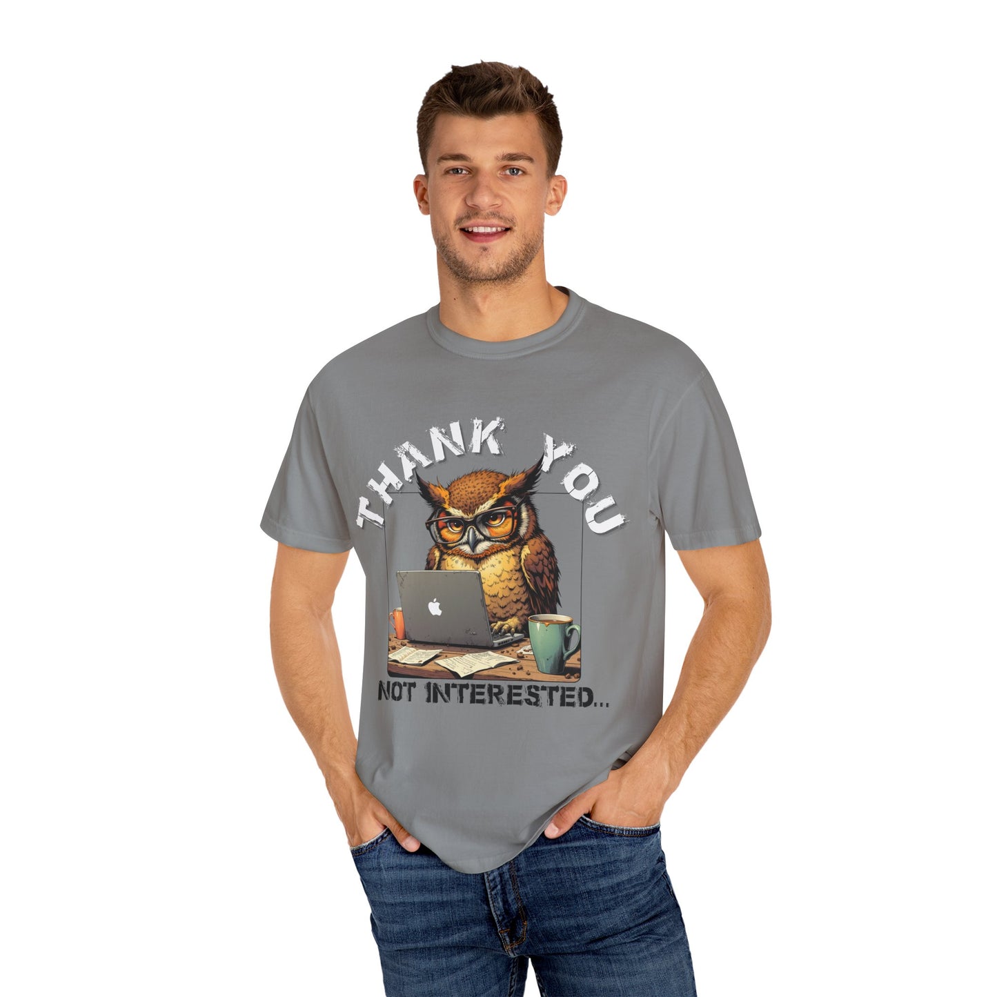 Owl 'Thank You, Not Interested' Graphic T-Shirt