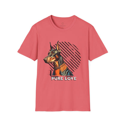 Pure Love Doberman Unisex Softstyle T-Shirt