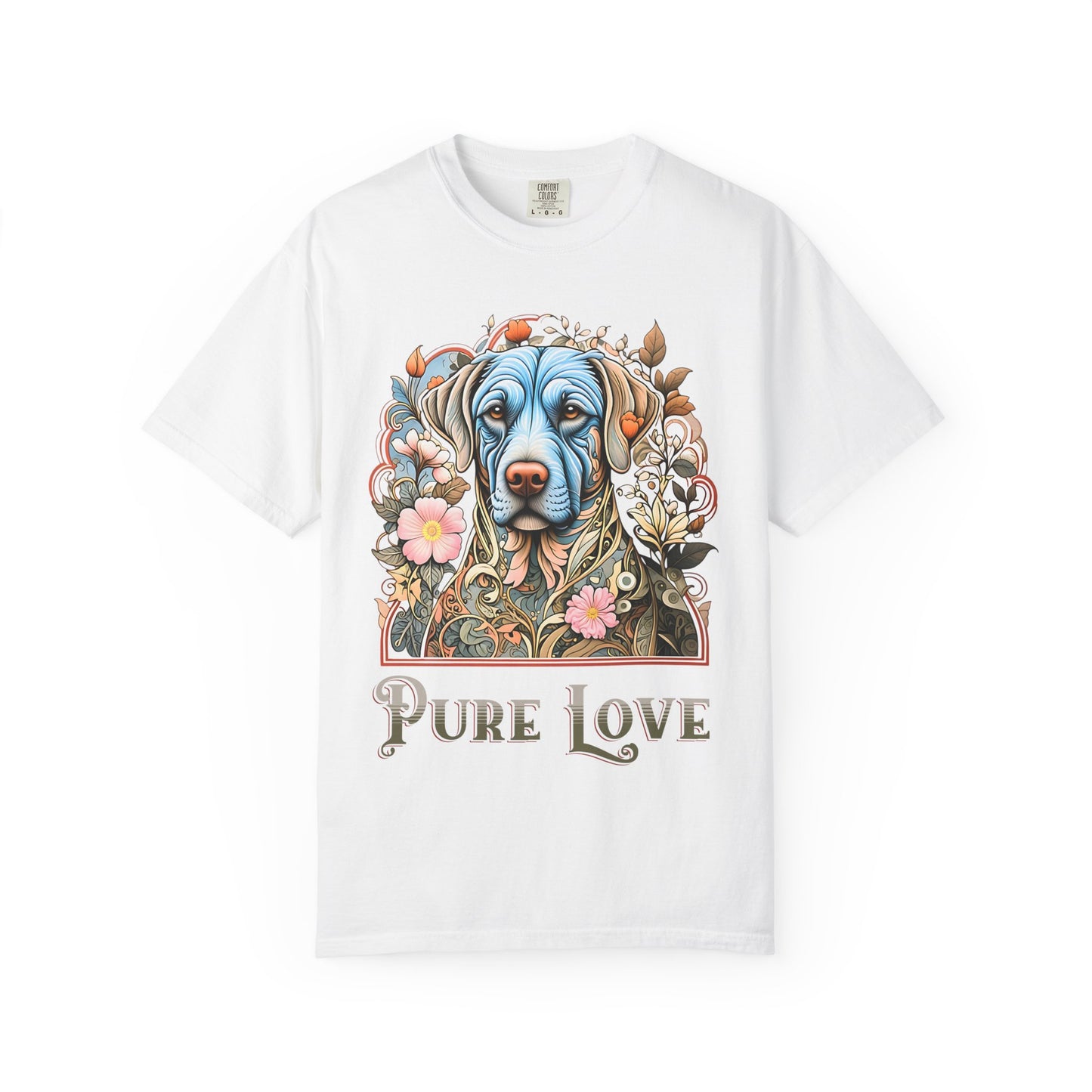 Pure Love Dog T-Shirt - Unisex Garment-Dyed Tee for Pet Lovers