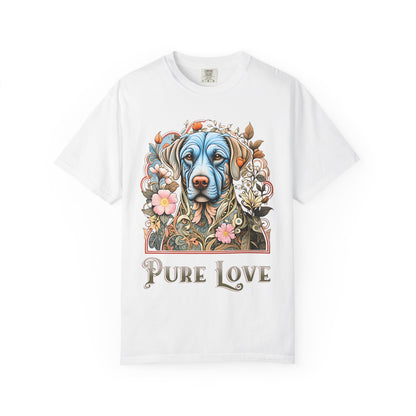 Pure Love Dog T-Shirt - Unisex Garment-Dyed Tee for Pet Lovers
