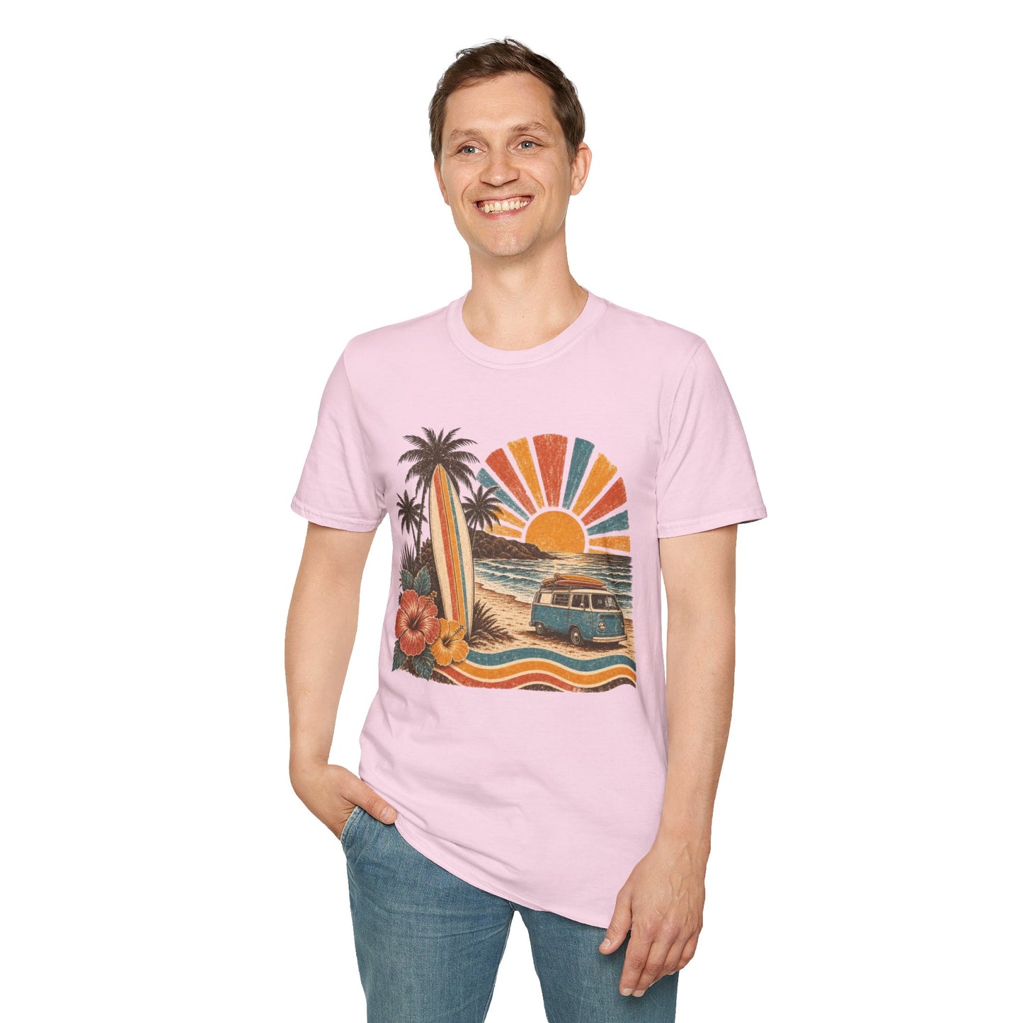 Retro Surf Sunset T-Shirt