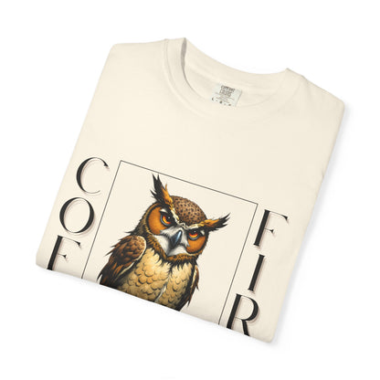 Coffee First Owl Graphic T-Shirt
