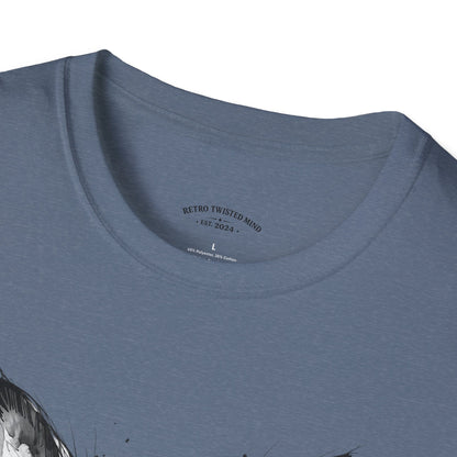 Chihuahua Portrait T‑Shirt — Expressive Black & White Dog Art Tee