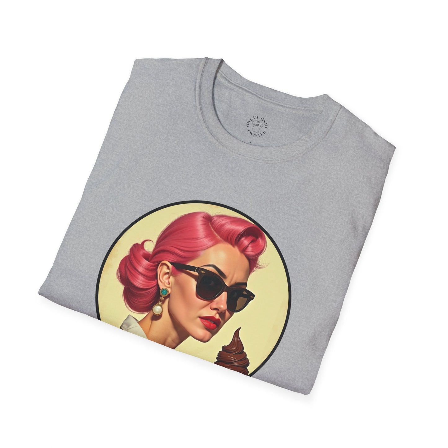 Cool Mama Vintage Graphic Unisex Softstyle T-Shirt,mama,mom and ice cream