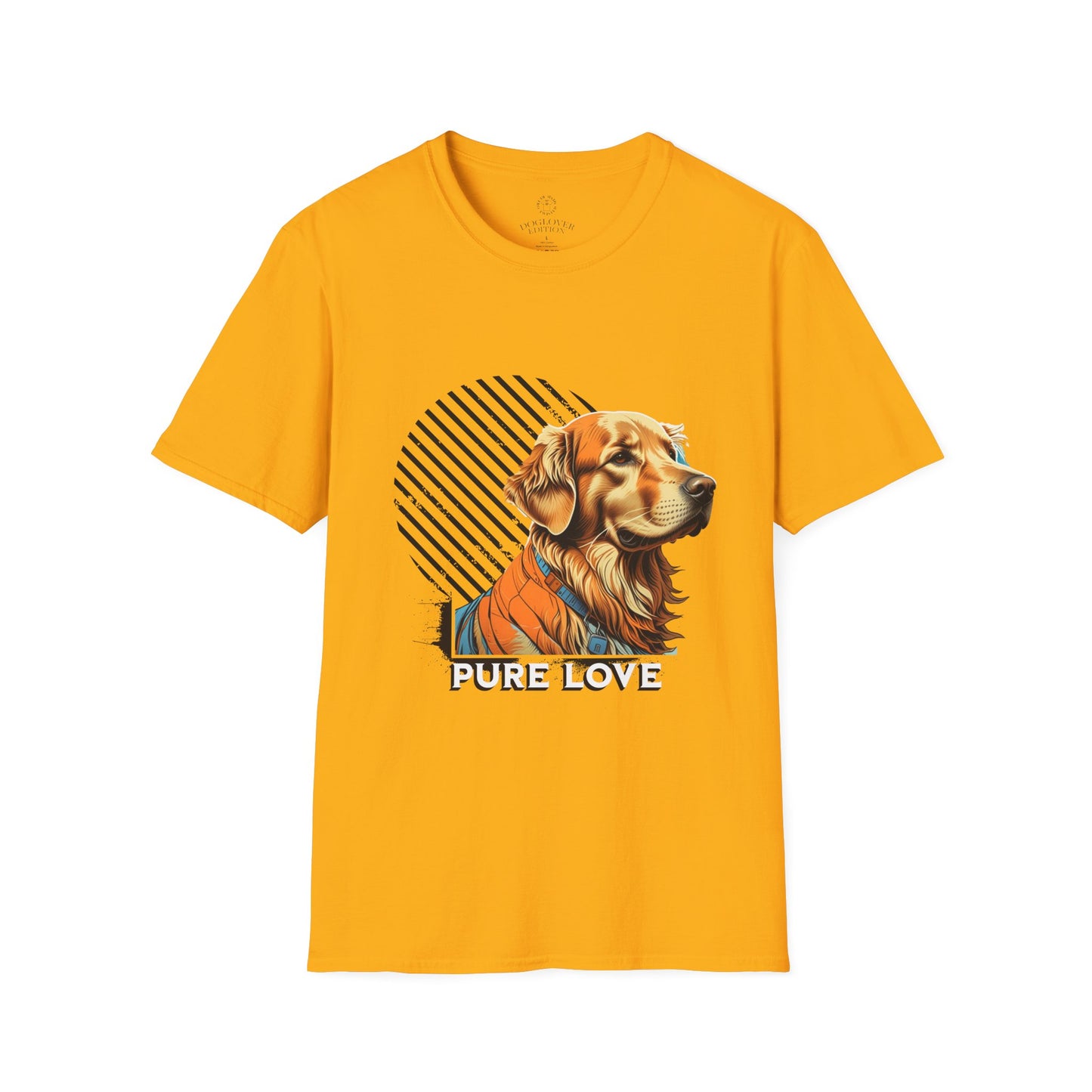 Pure Love Golden Retriever T-Shirt – Unisex Softstyle Tee for Dog Lovers