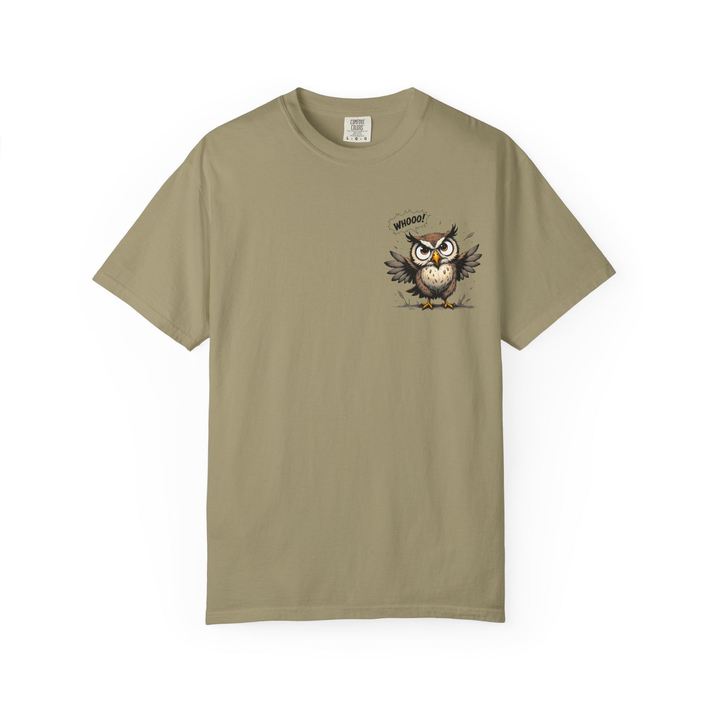 Witty Owl Graphic Tee — "Whooo?" Cute Cartoon Owl T-Shirt