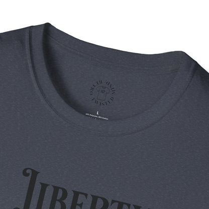 Liberty or Nothing Skull T-Shirt | Unisex Softstyle Tee for Independence Day & Patriotic Celebrations