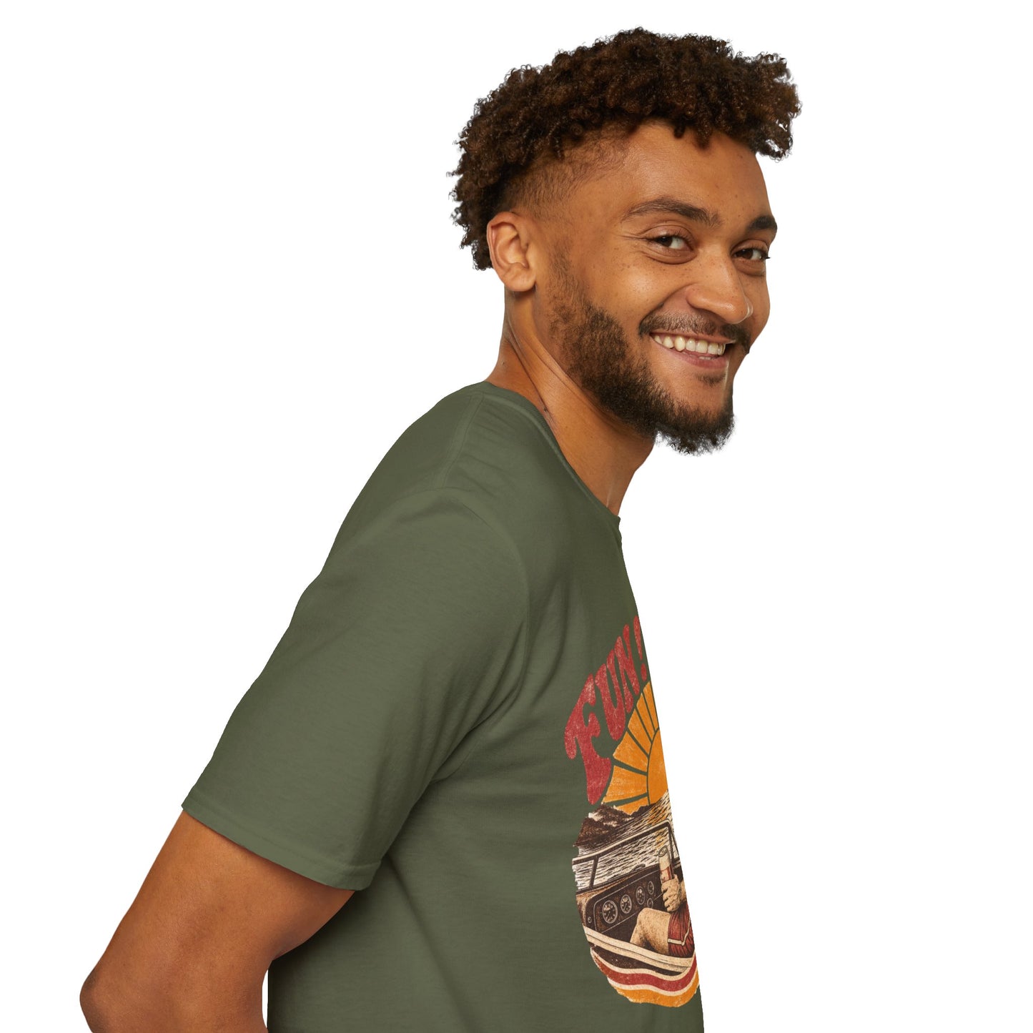 Retro 'FUN! FACT!' Surf Tee — Vintage Sunset Beach Graphic T-Shirt