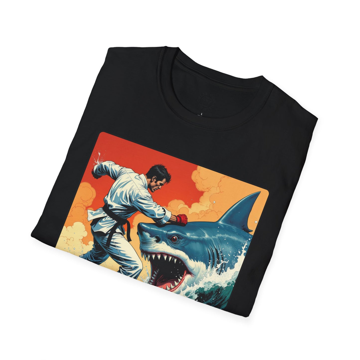 My Game Unisex Softstyle T-Shirt - Retro Shark Design Tee for Adventure Lovers, karate,sport