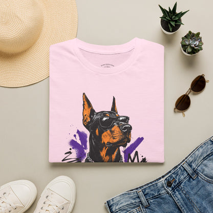 Doberman Graphic Tee — 'No, Thank You' Street Art T-Shirt