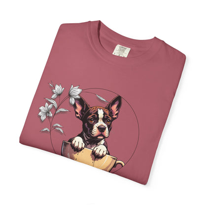 Coffee Pup Unisex Garment-Dyed T-shirt