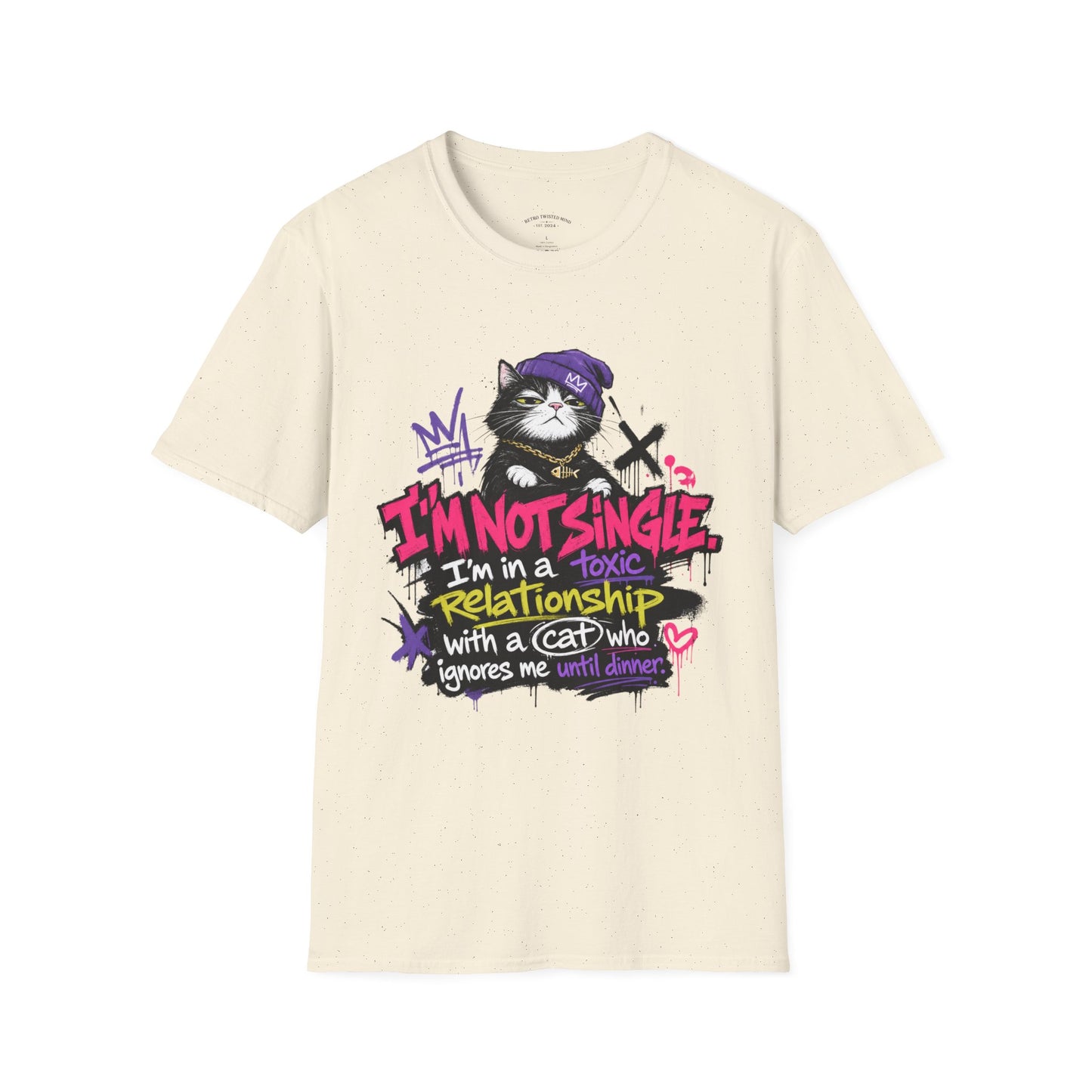 T‑Shirt — “I’m Not Single: I’m in a Toxic Relationship with a Cat” Graphic Tee