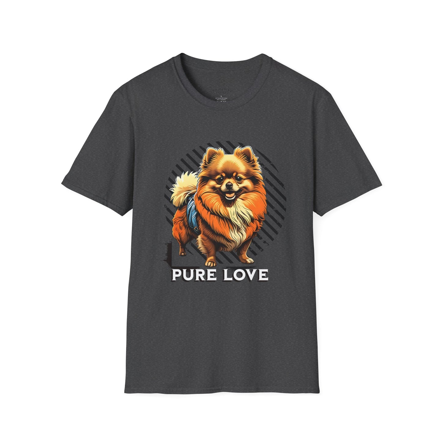 Unisex Softstyle T-Shirt - 'Pure Love' Pomeranian Print