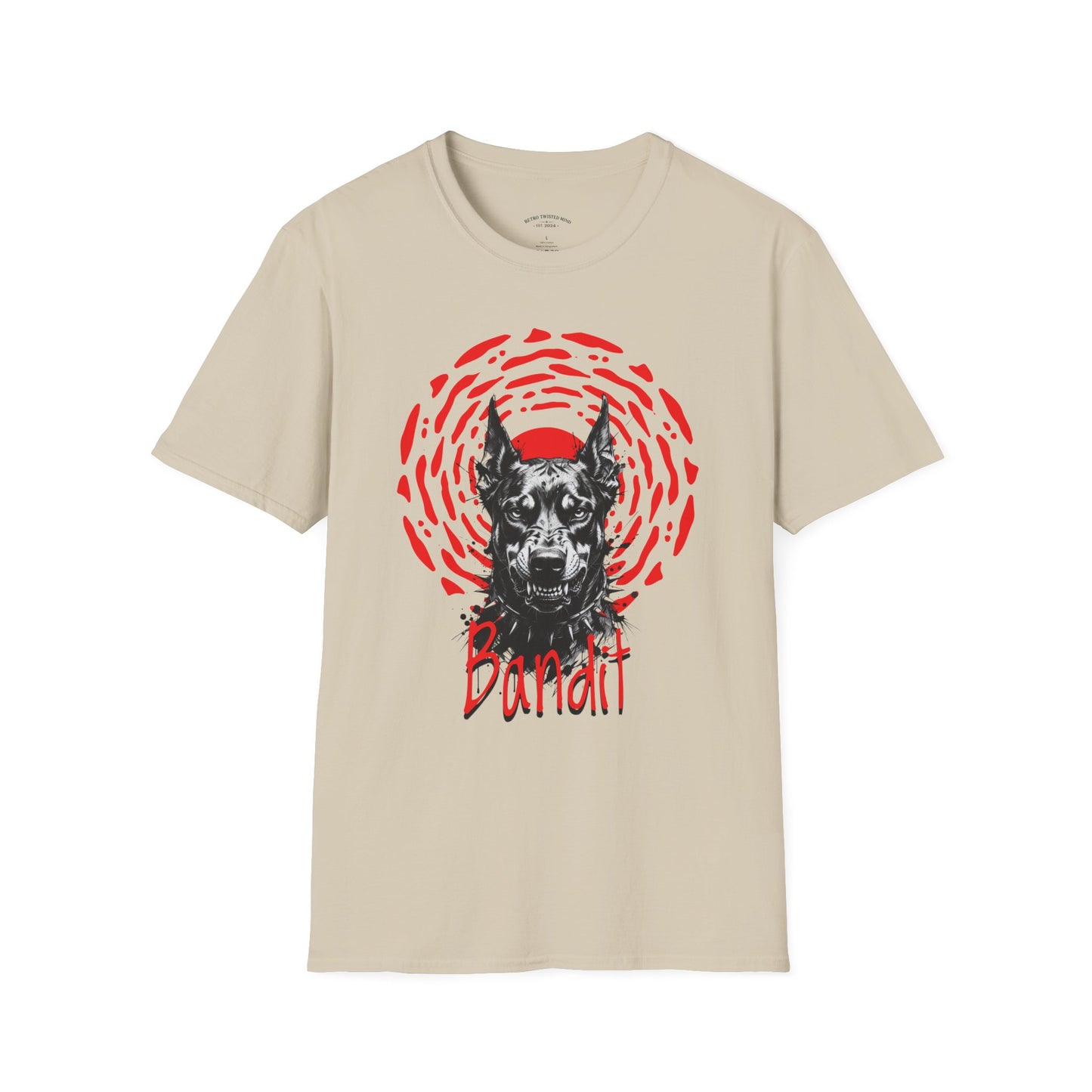 Doberman Graphic T-Shirt — Red Halo 'Bandit' Design