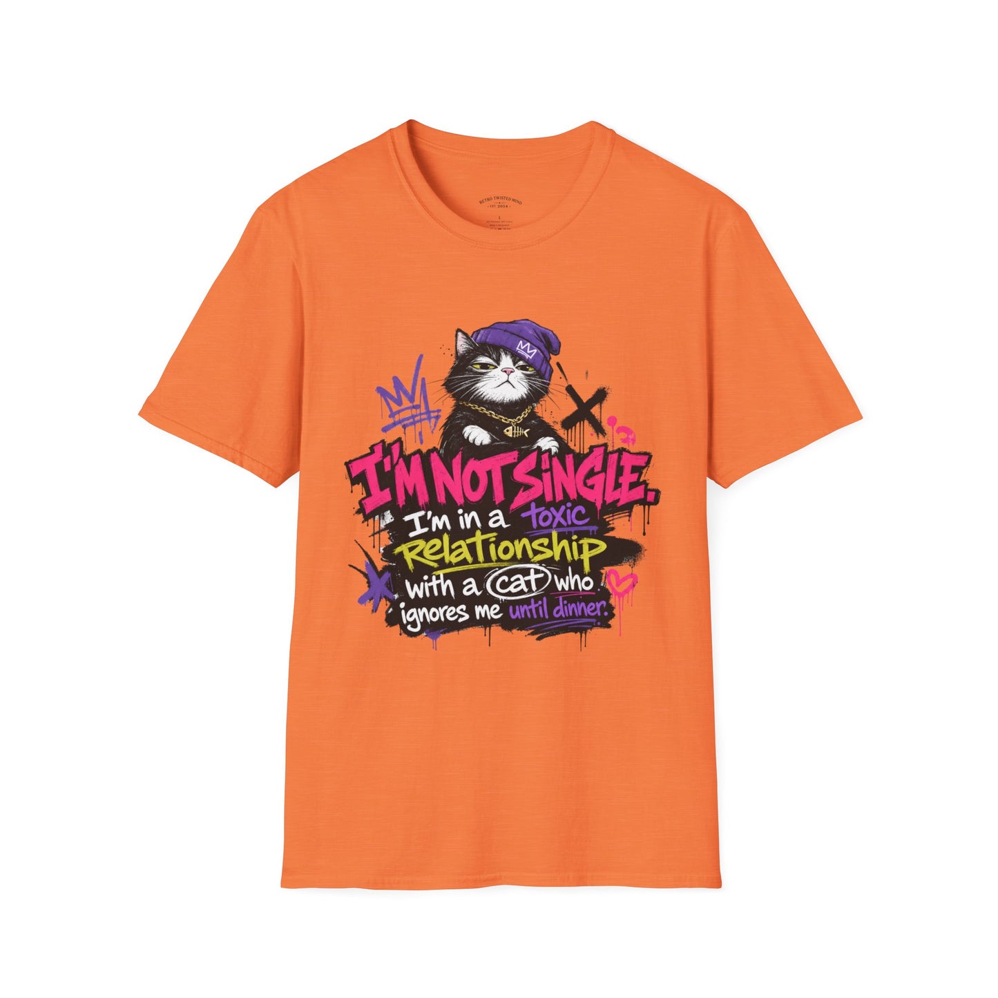 T‑Shirt — “I’m Not Single: I’m in a Toxic Relationship with a Cat” Graphic Tee