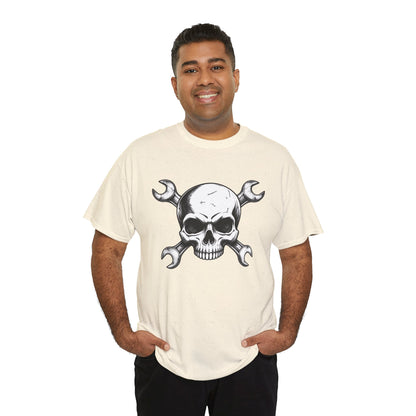 Mechanic Skull Tee — Wrench Crossbones Graphic T-Shirt
