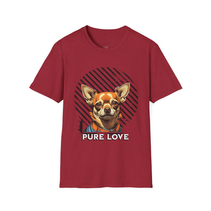 Dog Lover's Pure Love Unisex T-Shirt | Vibrant Orange Dog Design
