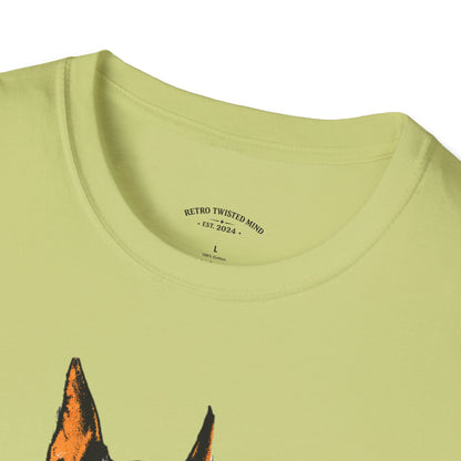 Doberman Graphic Tee — 'No, Thank You' Street Art T-Shirt