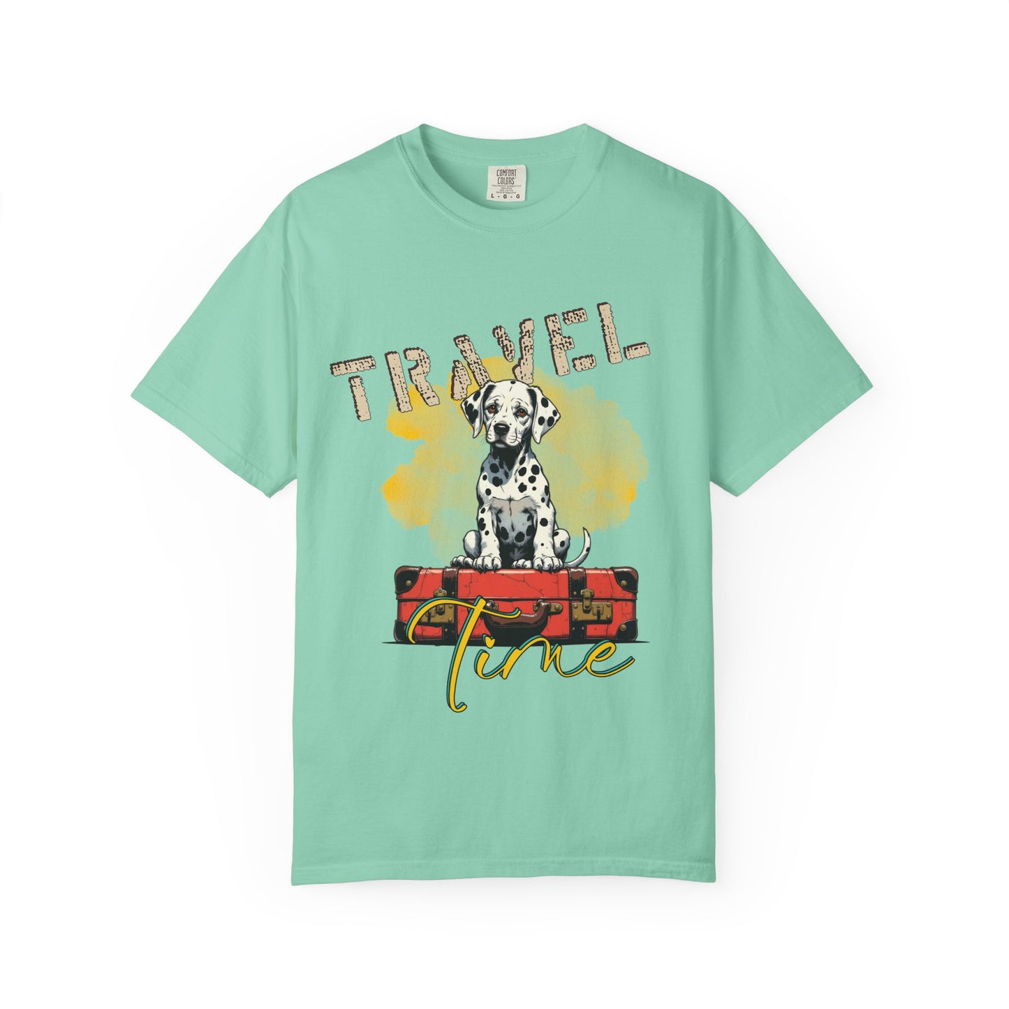 Travel Time Dog T-Shirt, Unisex Graphic Tee, Pet Lover's Gift, Vacation Shirt, Travel Enthusiast Apparel