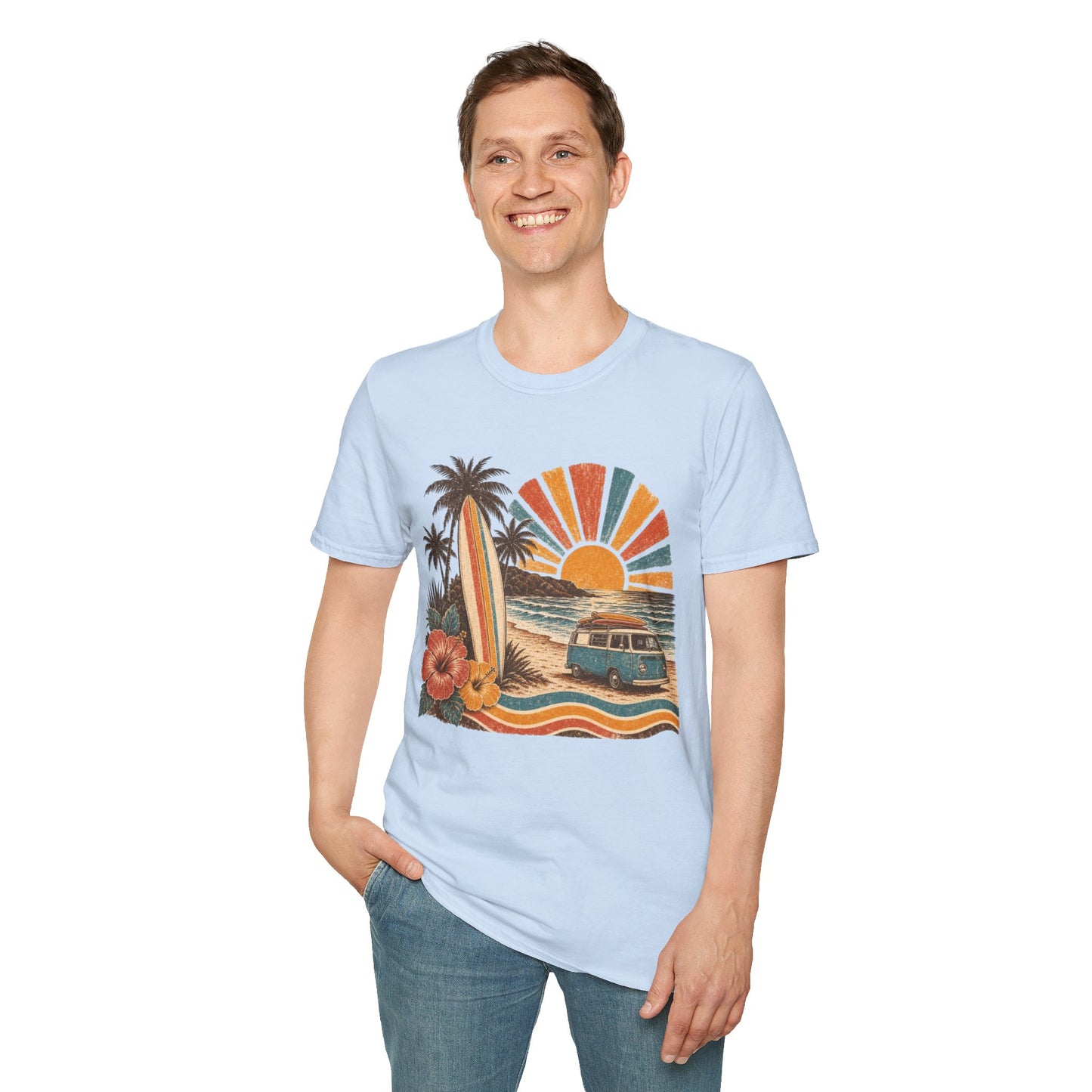 Retro Surf Sunset T-Shirt
