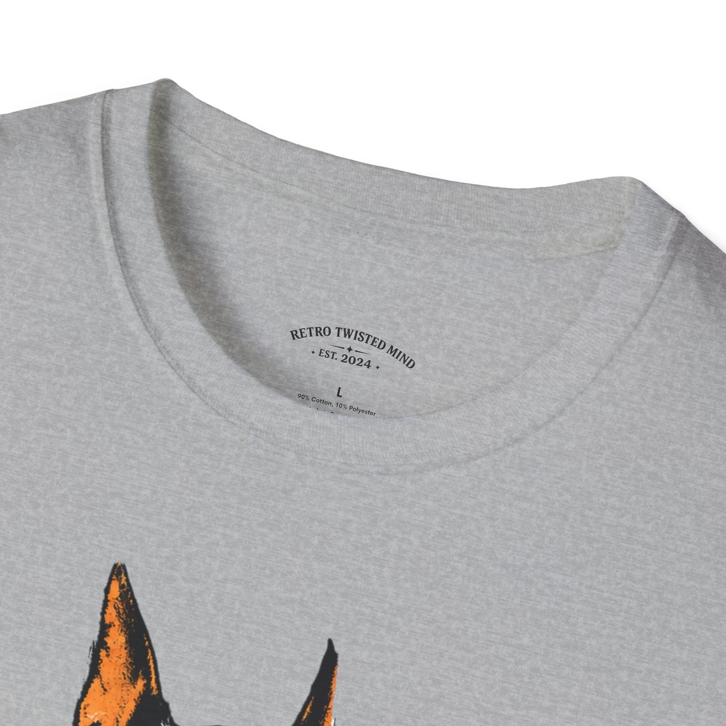 Doberman Graphic Tee — 'No, Thank You' Street Art T-Shirt