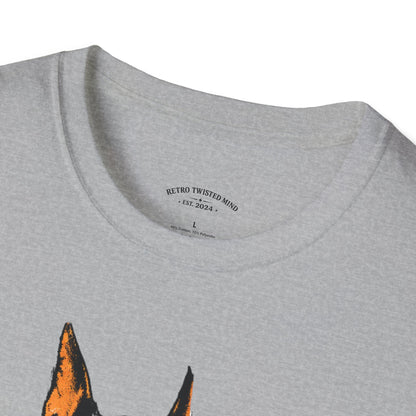 Doberman Graphic Tee — 'No, Thank You' Street Art T-Shirt