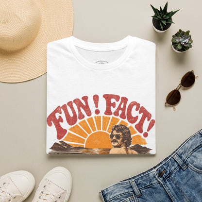 Retro 'FUN! FACT!' Surf Tee — Vintage Sunset Beach Graphic T-Shirt