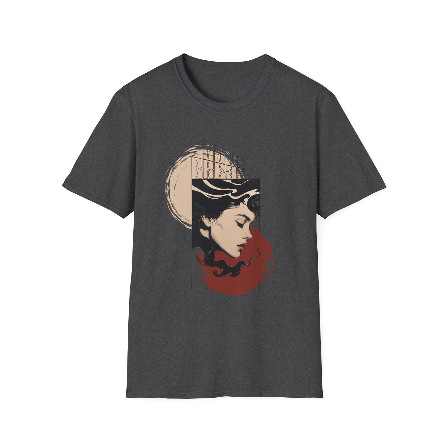 T-Shirt — Vintage Art Nouveau Woman Graphic Tee (Brave)
