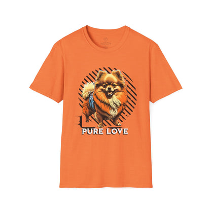 Unisex Softstyle T-Shirt - 'Pure Love' Pomeranian Print
