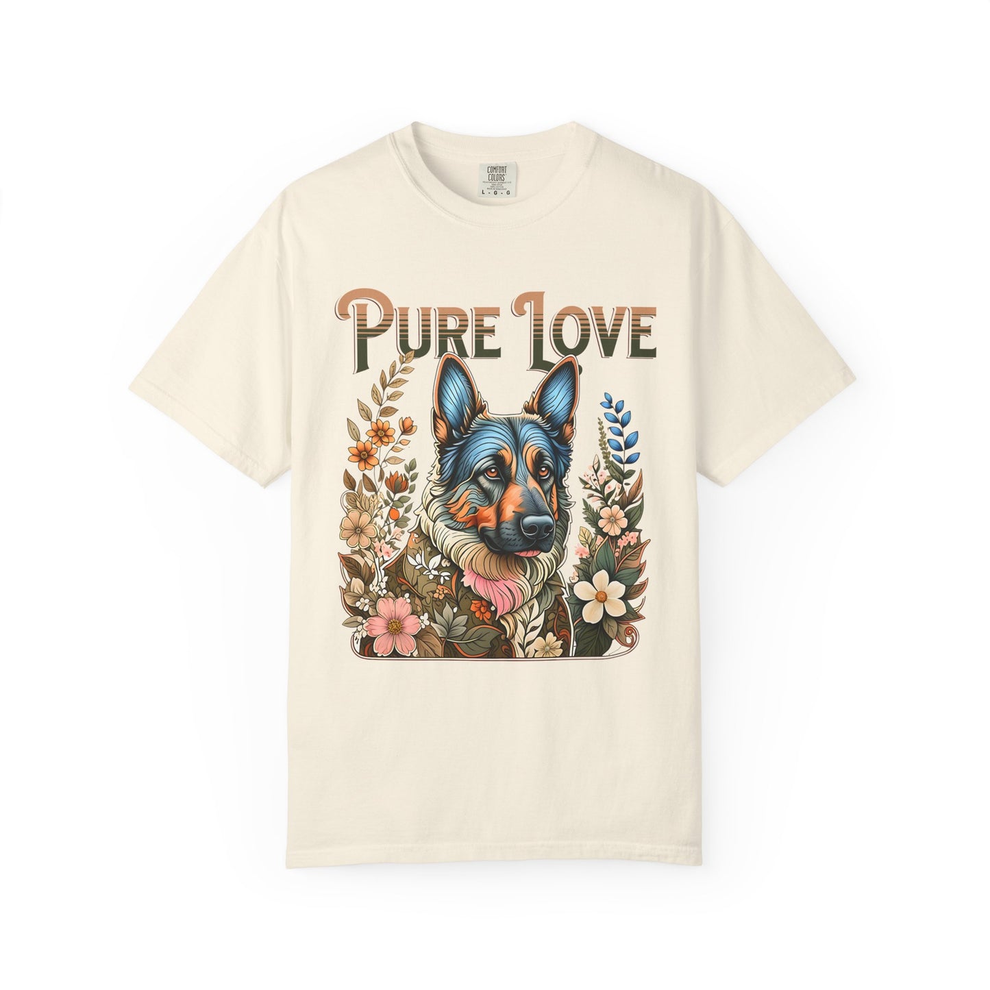 Pure Love Dog Art Unisex Garment-Dyed T-Shirt