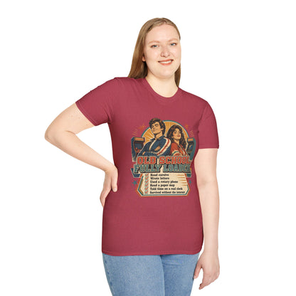 T-Shirt — Retro 'Old School' Arcade Couple Vintage Gamer Tee