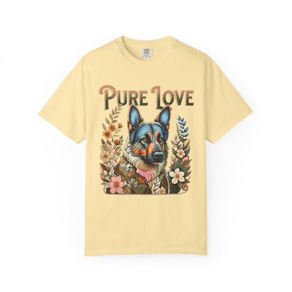 Pure Love Dog Art Unisex Garment-Dyed T-Shirt