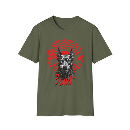 Doberman Graphic T-Shirt — Red Halo 'Bandit' Design