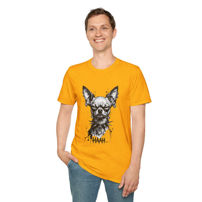 Chihuahua Portrait T‑Shirt — Expressive Black & White Dog Art Tee