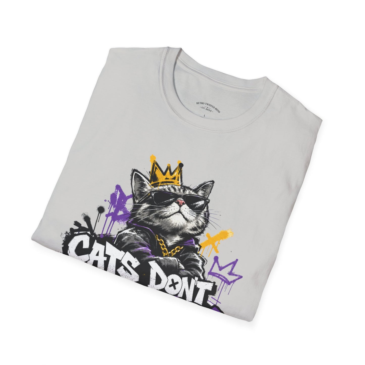 Cat Graphic Tee — "Cats Don't Have Owners They Have Staff"