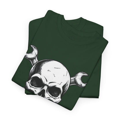 Mechanic Skull Tee — Wrench Crossbones Graphic T-Shirt