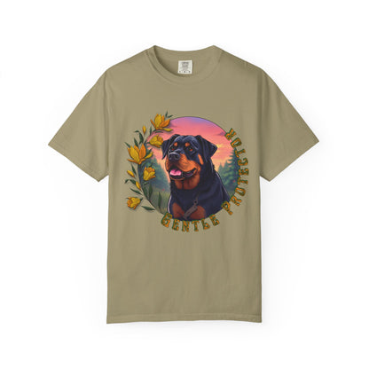 Gentle Protection Unisex Garment-Dyed T-shirt | Dog Lover Gift | Floral Design