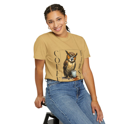 Coffee First Owl Graphic T-Shirt